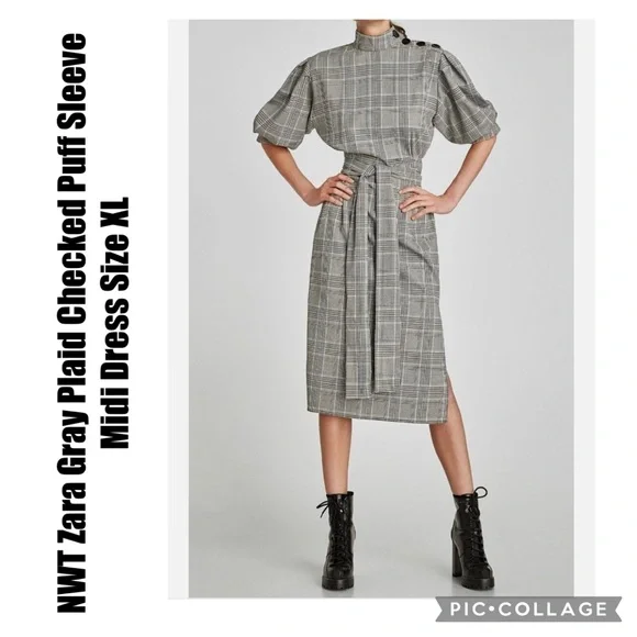 chinese dress ladies Zara Women Check dress 2494/464/030 (Large): Buy Online at Best Price in  UAE main image 1
